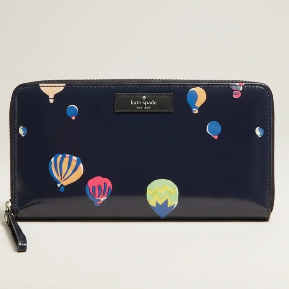 Kate Spade New York Hot Air Balloon Daycation Neda Continental Zip Wallet - Picture 1 of 9